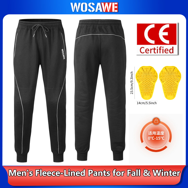 Cycling Gear In Winter - WOSAWE Winter Motorbroek Heren Thermische Fleece