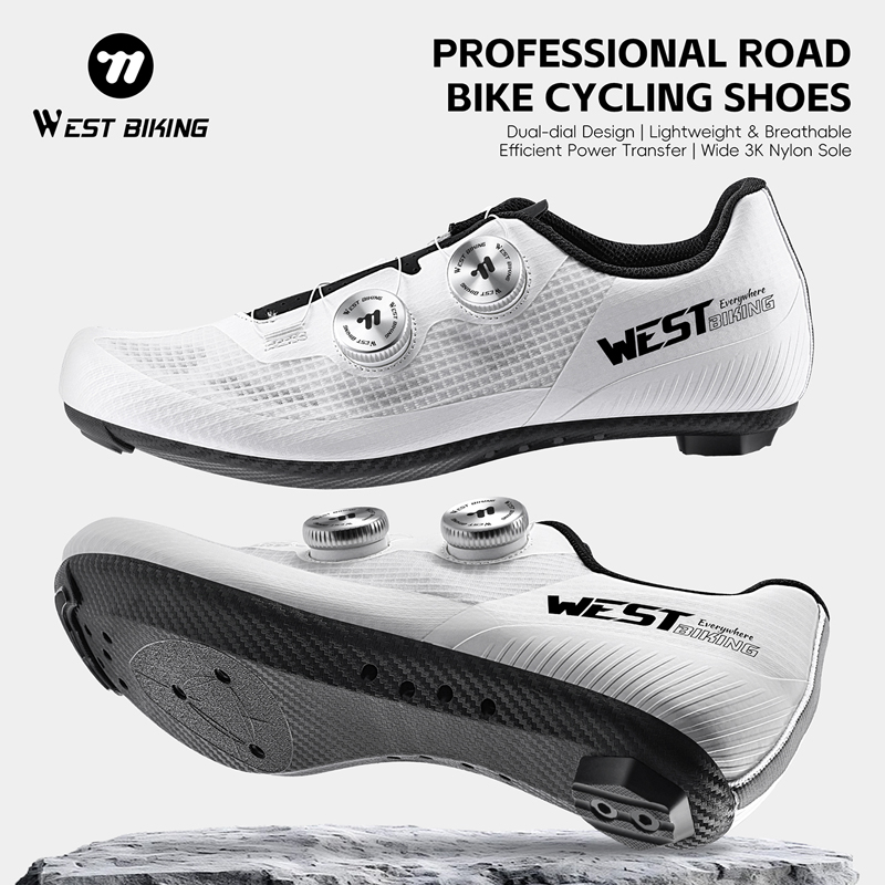 Cycling Shoe Insoles - WEST BIKING Heren Carbon Zool Racefiets