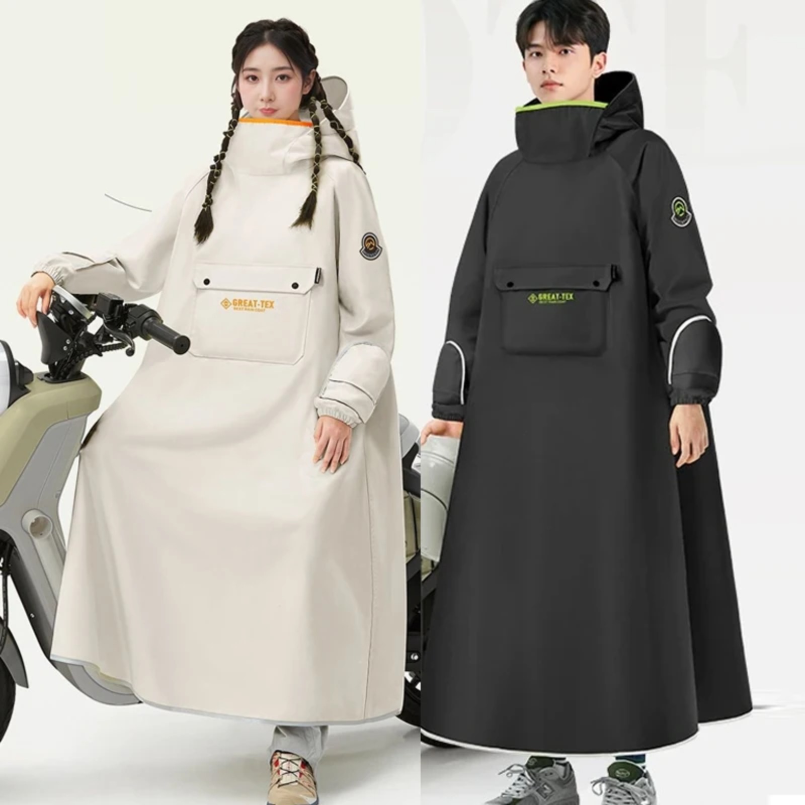 Cycling Gear For Rain - Waterdichte regenponcho fietsregenjas motorfiets regenkleding lange