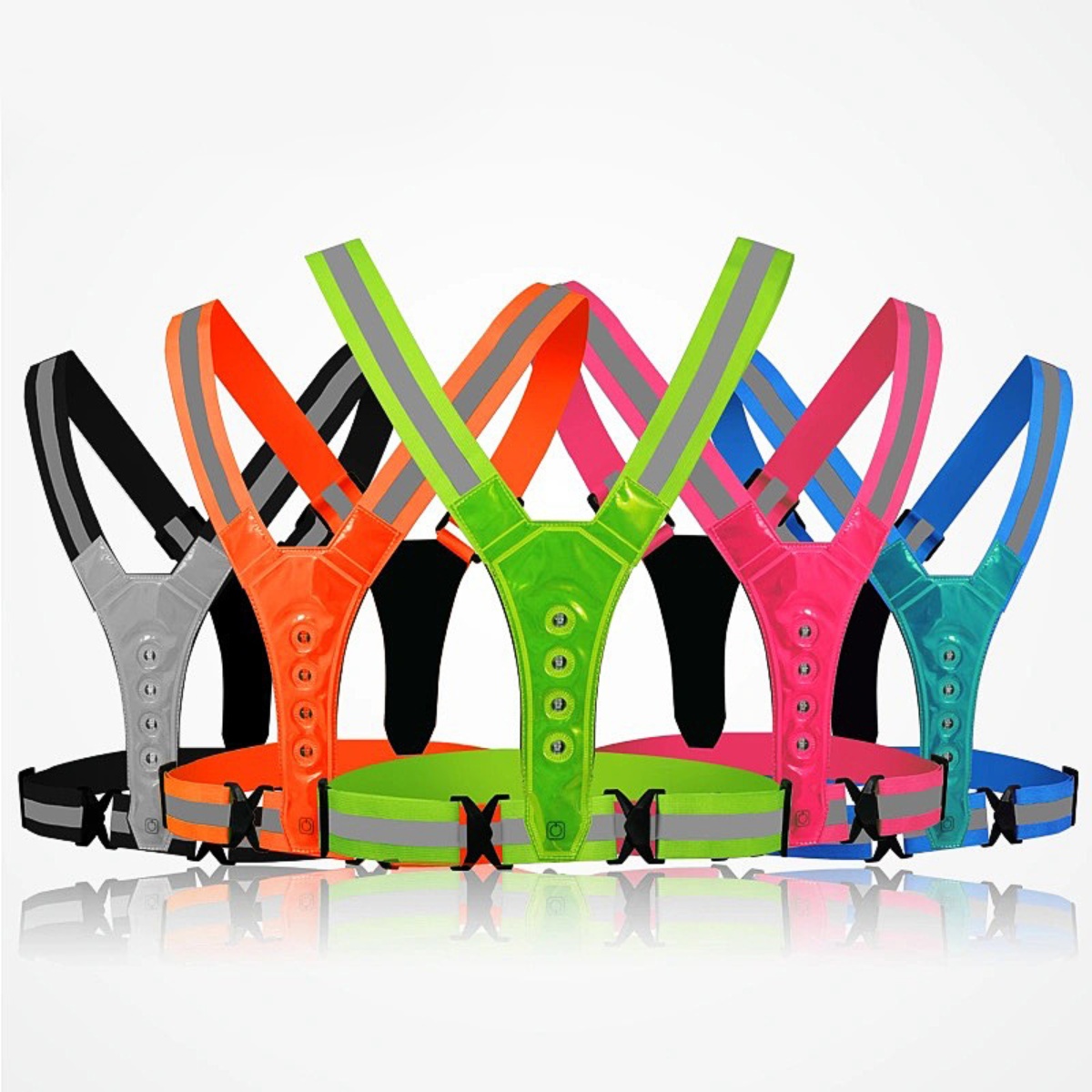 Cycling Gear In Winter - Verstelbaar LED-hardloop- en fietsveiligheidsvest voor heren