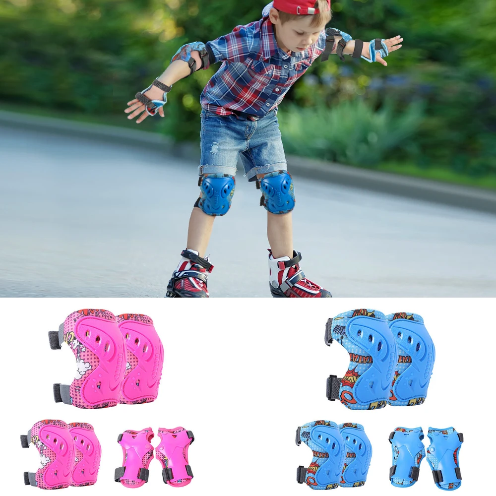 Cycling Gear Of The Year - 6 stuks kinderkniebeschermers en elleboogbeschermers set