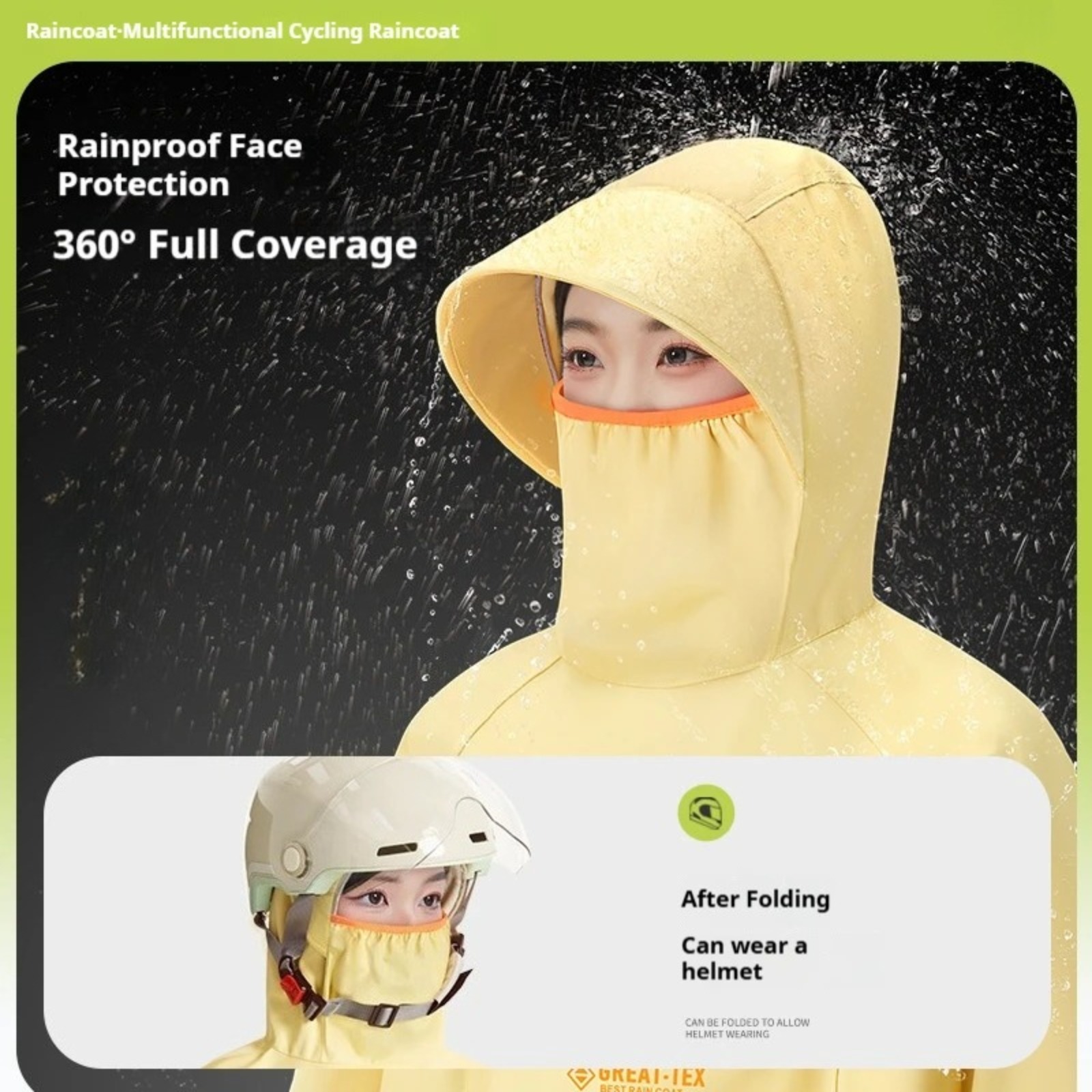 Waterdichte regenponcho fietsr - Cycling Gear For Rain recensie en prijs