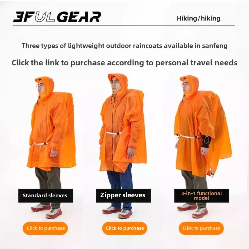 Ultralichte regenponcho 3F UL  - Cycling Gear For Rain recensie en prijs